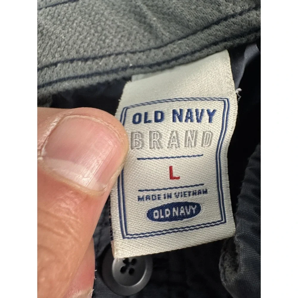 Old Navy‎ Shorts Mens Large Navy Army Cargo Hiking Belted Elastic Waist Pockets